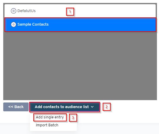 add contact to Audience list