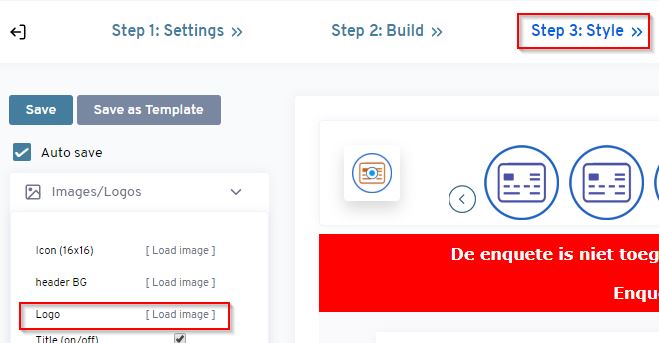 Add a logo to your survey
