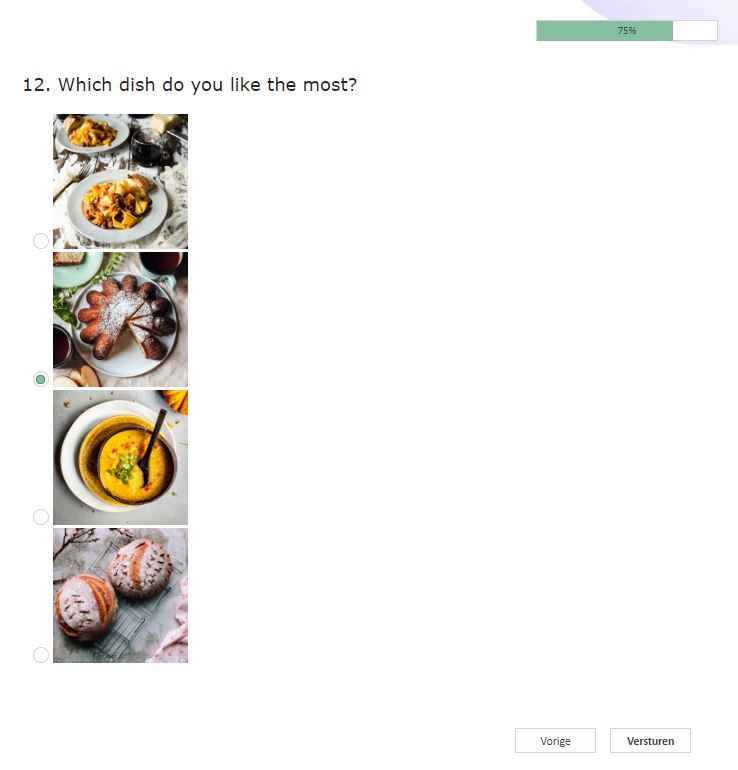 Image option survey answer