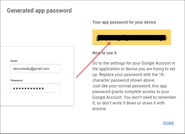Google app password
