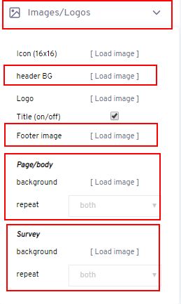 survey background image settings