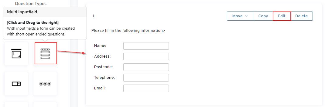 text input survey question