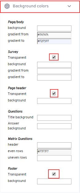 background color transparent