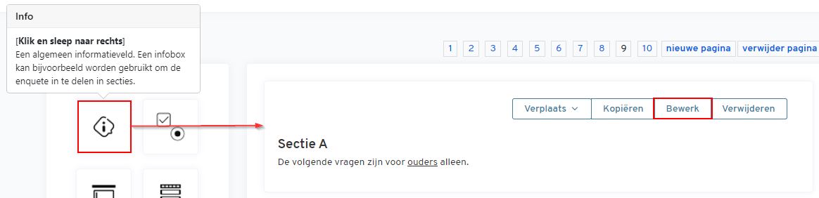 Een enquete informatievak